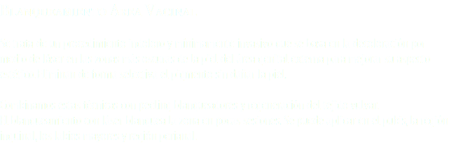 Blanqueamiento Area Vaginal Se trata de un procedimiento indoloro y mínimamente invasivo que se basa en la decoloración por medio de láser en las zonas más oscuras de la piel del área genital externa para mejorar su aspecto estético. Eliminan de forma selectiva el pigmento sin dañar la piel. Combinamos estas técnicas con peeling blanqueadores y regeneración del tejido vulvar. El blanqueamiento con láser blanquea la zona en pocas sesiones. Se puede aplicar en el pubis, la región inguinal, los labios mayores y región perianal. 